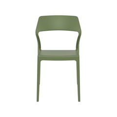 Olive Green Resin Dining Chair