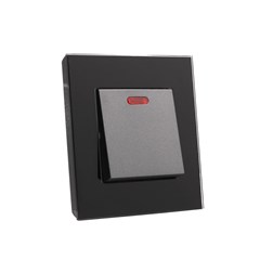 45 Amp Neon Insert Black Temp Glass