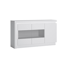 Sideboard 3 Doors – White Alpin & White High Gloss