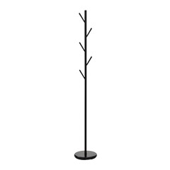 Coat Rack In Metal Tube in Black