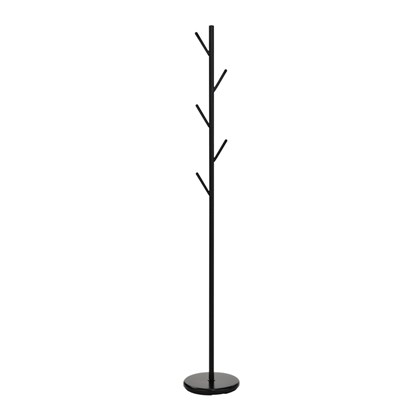 Coat Rack In Metal Tube in Black