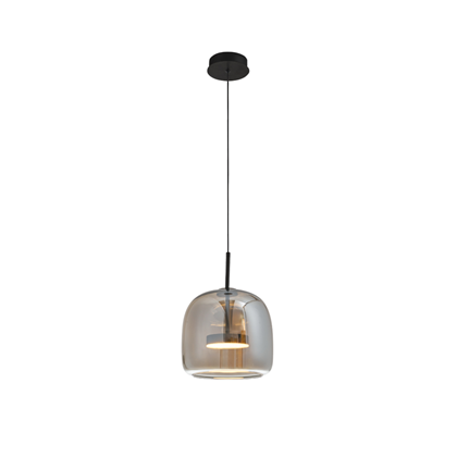 Deco Pendant Light – Smoke & Black