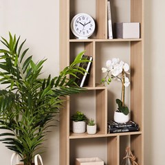 Bookcase Entrances Wall Mounted Shelf in Brown in Wood