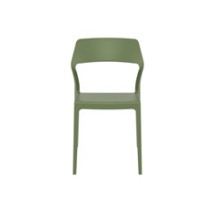 Olive Green Resin Dining Chair