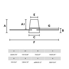 LED Ceiling Fan S - White