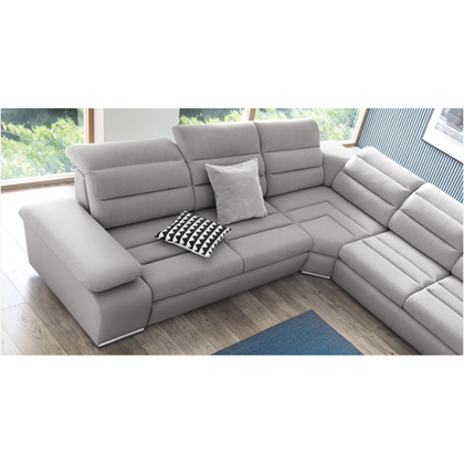 Corner Sofa Bed with Chaise Left 225cm – Light Grey