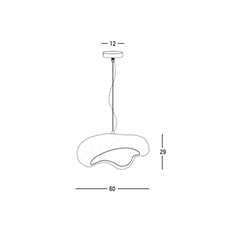 Pendant Lamp E27 Max 15W Fiberglass D60