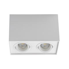 Double White GU10 Square Spot Light with Swivel