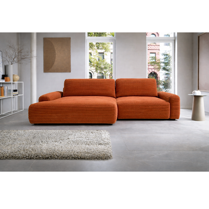 Corner Sofa Bed with Chaise Left 264cm – Bronze