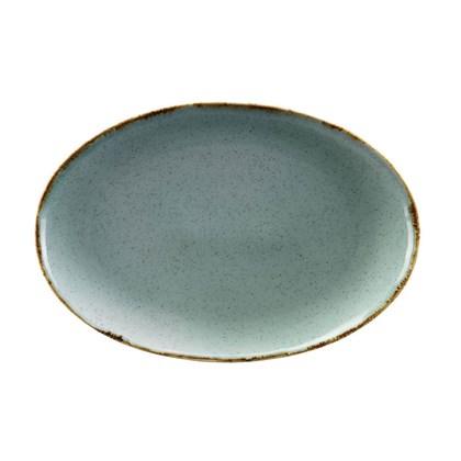 Oval 35cm Plate Trend Split Blue Porcelain