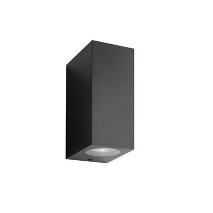 Updown Wall Light IP44 2 GU10 5W 160cm Blk