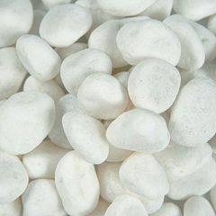 Pebbles 20 Kg Bag – Rain Flower Stones White