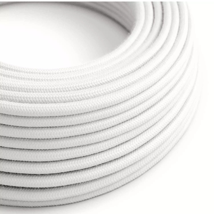 Cotton Textile Cable - Pure White