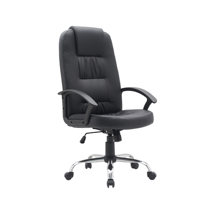 Office Chair Black Legs Chrome Finish
