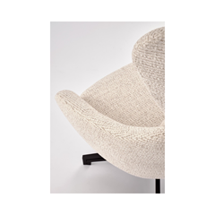Fredy Leisure Chair with Stool – Light Beige