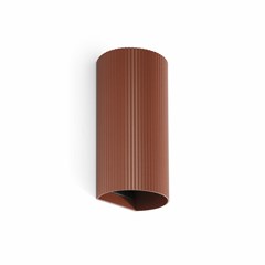 Wall Light Round Striped Terracotta Color