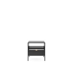 Bedside Table 1 Drawer - Black