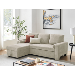reversible chaise with storage Corner Sofa – Brown