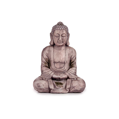 Grey Polyresin Relaxed Hands Together Buddha