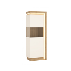 1D Vitrine Cabinet – Riviera Oak Light (Left Hand)