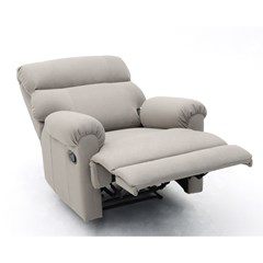 Manual Recliner Chair Light Grey 92x90x105