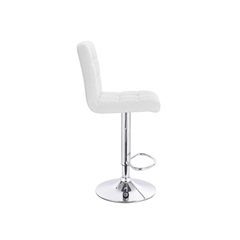 White Barstool Base Chrome Finish
