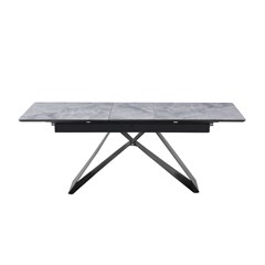Grey and Black Extendable Dining Table