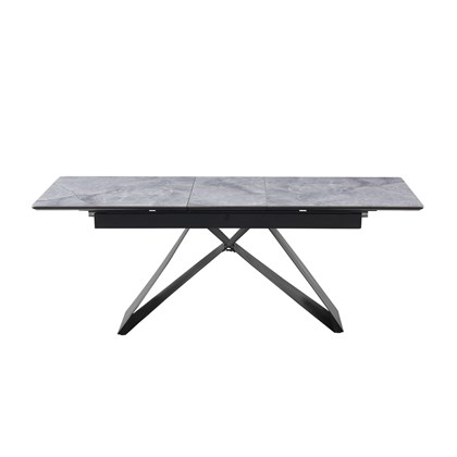 Grey and Black Extendable Dining Table