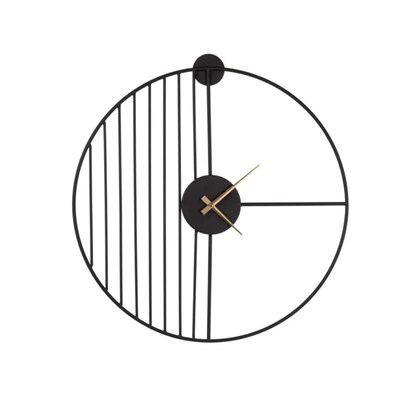 Clock Wall Black Metal 60x60