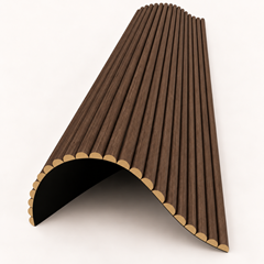 Flexible Acoustic 120x80cm Panel – Dark Walnut
