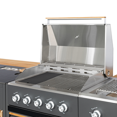 Outdoor Kitchen 3 in 1 with Fridge,  Chef Worktop and Grill