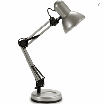 Metal Gooseneck Table  Lamp Silver