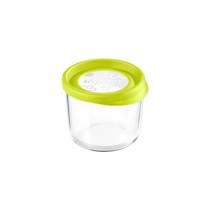 Container Glass Round 12cm Diameter Green