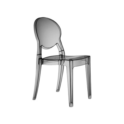 Transparent Dining Chair - Smoked Grey