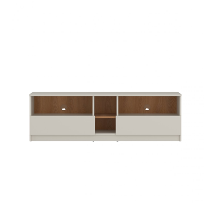 TV Unit 2 Shelves – Cashmere & Oak Caramel