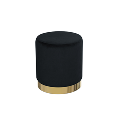 Carla Stool – Black & Gold Pouf