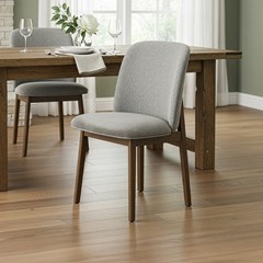 Walnut Chair – Light Grey & Walnut