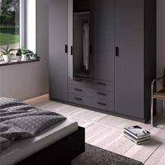 Sprint Wardrobe with 4 doors  3 drawers