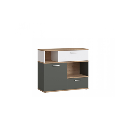 Chest Drawers – White Alpine & Grey Graphit