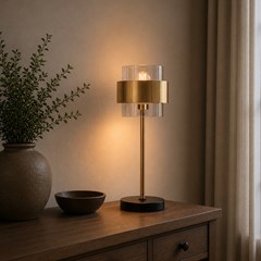 Midnight Brass Table Lamp