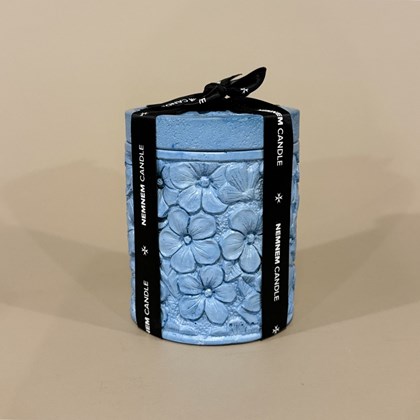 Small Cylinder DFjura Blue Cotton Flower