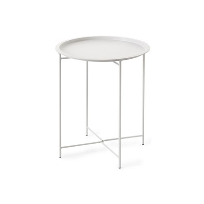 White Foldable Side Table 40X50cm