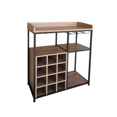 Wine Rack Mini Cellar in Wood and Metal