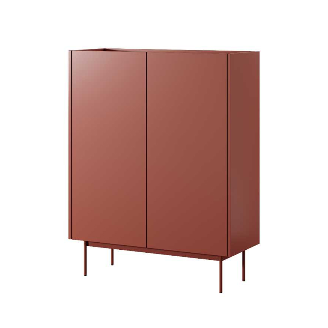 Sideboard Large 2 Doors – Ceramic Red & Linea Oak