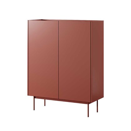 Sideboard Large 2 Doors – Ceramic Red & Linea Oak