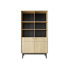 Bookshelf 2 Doors – Linea Oak