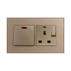 Cooker Unit 45A 13A Socket Gold Temp Glass
