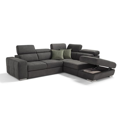 L-Shaped Sofa Bed 2-Seater With Corner Right 00473-R28