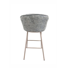 Barstool Grey with Metal Legs