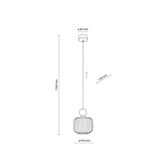 Ballo Orzech Hanging Lamp – Cognac & Brown